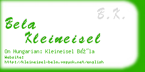 bela kleineisel business card